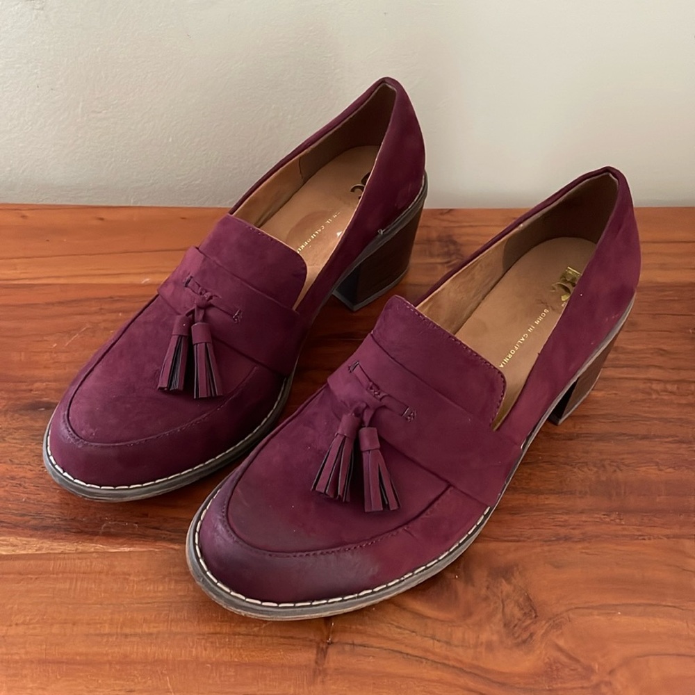 Bc footwear vegan suede heeled loafers radiate